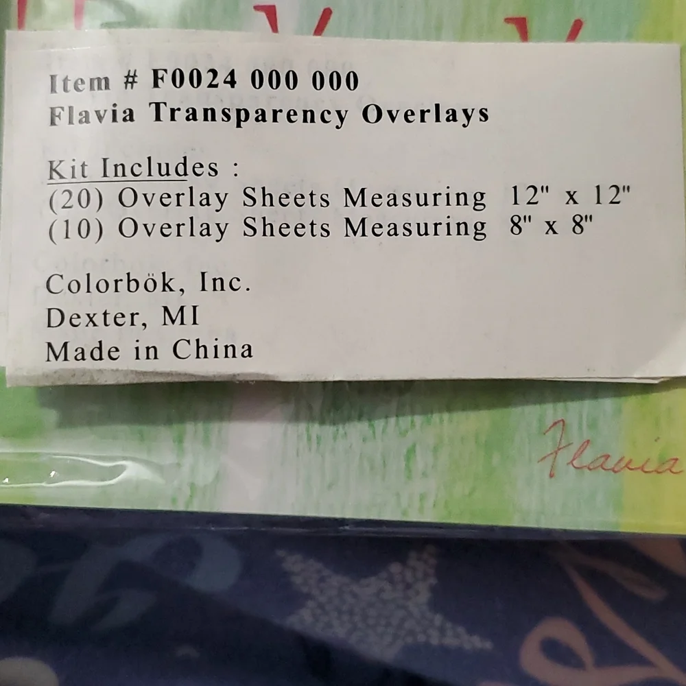🙏 FLAVIA Scrapbook Transparency Overlays Kit nwt - Picture 13 of 13